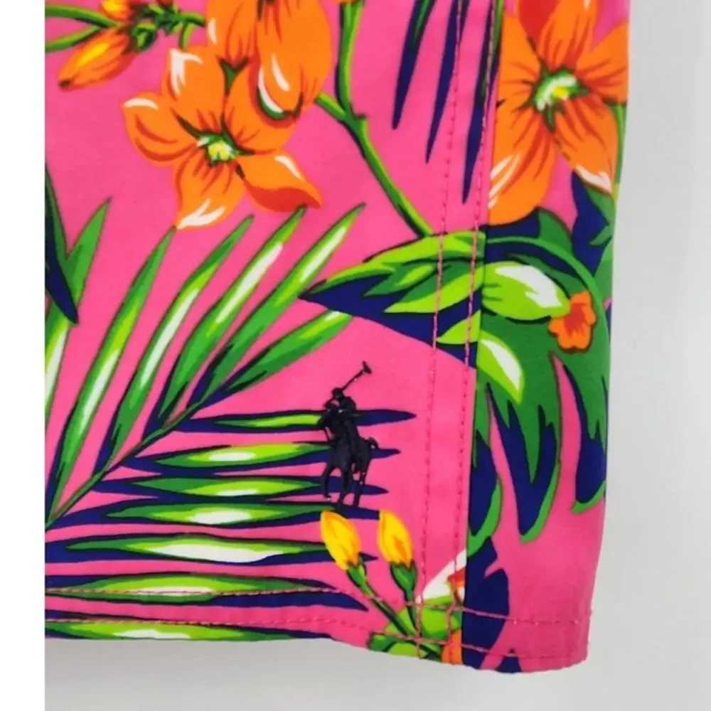 Polo Ralph Lauren Kids Boys Swim Trunks Size 14 Floral Tropical